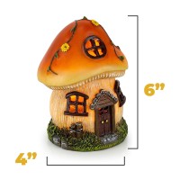 Vp Home Mushroom Fairy House Solar Light For Home And Outdoor Decor Mushroom House Solar Powered Flickering Led Garden Light Fairy House Backyard Halloween Decoration