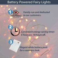 Qbis Battery Powered Fairy Lights For Bedroom 40 Led Lights Battery Operated String Lights For Christmas Halloween Decoration