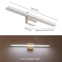 Brivolart Led Vanity Lights, 24 Inch 14W Cool White 6000K Led Bathroom Bedroom Vanity Light Fixtures Modern Chrome Bathroom Vanity Lights For Mirror