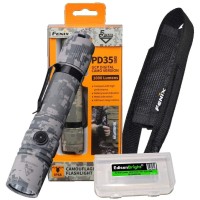 Fenix Pd35 V2.0 Edition V2 1000 Lumen Cree Xp-L Hi V3 Led Tactical Flashlight With Edisonbright Bbx3 Battery Carry Case (Digital Camo)