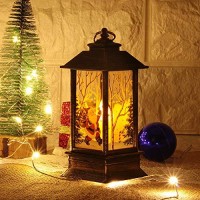 3 Pcs Christmas Decoration Lamp Simulated Flame Candle Night Light Santa Claus Snowman Elk Hanging Lamps - Battery Included