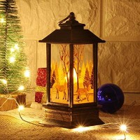 3 Pcs Christmas Decoration Lamp Simulated Flame Candle Night Light Santa Claus Snowman Elk Hanging Lamps - Battery Included