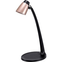 LED Desk Lamp combines a simple rose gold lampshade with a sleek black arm and base for a unique look Modern lamp provides a light pop of color to your office dorm or beside table Fullspectrum lighting mimics natural daylight and helps reduce eyestrain Fl