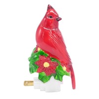 Dromance Christmas Cardinal Night Light Plug In With 360 Degree Swivel For Kids, Manual On/Off Switch Night Light