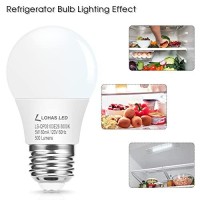 Lohas Refrigerator Light Bulb, 40W Equivalent 120V A15 Fridge Waterproof Bulbs, 5W E26 Medium Base Daylight White 5000K For Freezer Home Kitchen Lighting, Non-Dimmable, 2 Pack