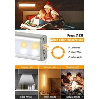 Homelife Led Motion Sensor Bars Lights, 20Leds Wireless Under Cabinet Lighting, Led Closet Lights, Build In Rechargeable Battery, Stick-On Magnetic Motion Sensor Light Indoor For Kitchen, Stairway