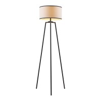 Versanora Vn-L00050 Baker Floor Lamp-White With Black Border Shade