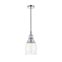 Kenna 1 Light Chrome Pendant With Clear Glass