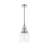 Kenna 1 Light Chrome Pendant With Clear Glass