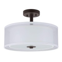 Xinbei Lighting Semi Flush Mount Ceiling Light, 3 Light Drum Semi Flush Light, 16