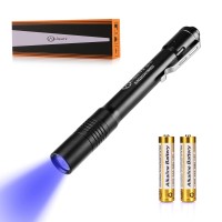 Lightfe Black Light D11A 395Nm Uv Flashlight With Lg Led Source, Max.3000Mw Power Output For Uv Glue Curing Uv Light, Rock And Mineral Detection, Pet Urine Detector Light, Ac Leak Detector