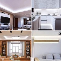 Yunbo Led Strip Light Cool White 6000-6500K, 16.4Ft/5M 300 Units Cuttable Smd 5050 24V Waterproof Flexible Led Tape Light For Home, Kitchen Cabinet, Living Room Lighting Decoration