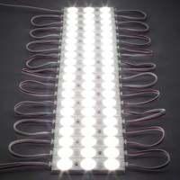 Qingchenlight 200 Pcs Dc12V White 6500K Injection 3 Led Module 1.32 W Waterproof Decorative Back Light For Letter Sign Advertising Signs With Tape Adhesive Backside