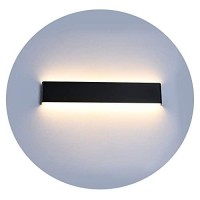 Ralbay 24 Inch Led Wall Sconce Lighting 20W Black Vanity Lights For Bathroom Vanity Light Matte Black Modern Warm White 2700~3200K