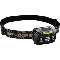 Nitecore Nu32 550 Lumen Led Rechargeable Headlamp With White And Red Beams, Black