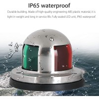 Led Boat Navigation Lights, 12V Ip65 Waterproof Signal Lamp Red Green Led Navigation Warning Light For Boat Pontoon Yacht Skeeter-Stainless Steel Shell