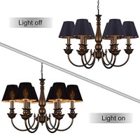 Wellmet Chandelier Lamp Shades, Only For Candelabra Bulbs, Clip-On Fitter Lampshade, 3