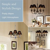 Wellmet Chandelier Lamp Shades, Only For Candelabra Bulbs, Clip-On Fitter Lampshade, 3