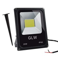 Glw 20W 12V~60V Ac/Dc Led Work Floodlight Ip65 Waterproof Outdoor Light, 2700Lm, 6000K, Daylight White Safety Light, 250W Halogen Light Equivalent, Used In Garage, Lawn, Wall