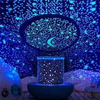 Winice Remote Control And Timer Design Seabed Starry Sky Rotating Led Star Projector For Bedroom Night Light For Kids Night Co