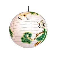 Pine] Round Chinesejapanese Style Hanging Lantern Decorative Paper Lantern 16