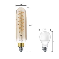 Philips Led Dimmable T20 Modern Light Bulb: 250-Lumens, 4000-Kelvin, 7.5-Watt (25-Watt Equivalent), Cool White, E26 Medium Screw Base, 538974