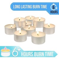 Stonebriar Long Burning Tea Light Candles 6 To 7 Hour Extended Burn Time White Unscented Smtl200 Pack Of 4 800 Count T