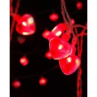 14.5Ft 40Led Valentines Day Decorations String Lights, Heart Shape Valentines Day Decor For Indoor Outdoor Home Room Party Wedding Hanging