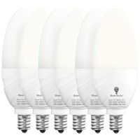 6 Pack Bluex Dusk To Dawn Led Bulbs, 6W E12 Base Light Bulb - 65W Equivalent - 5000K Daylight White - Smart Light Sensor Candelabra Bulb, Home Security Indoor, Outdoor, Driveway, Yard, Porch Lighting