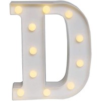 Sunnyglade White Marquee Led Alphabet Lights Arabic Numerals Lights For Party Home Bar Wedding Decor Alphabet Wall Decoration L