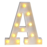 Sunnyglade White Marquee Led Alphabet Lights Arabic Numerals Lights For Party Home Bar Wedding Decor Alphabet Wall Decoration L