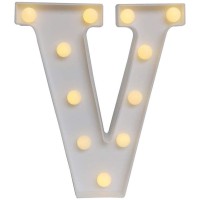 Sunnyglade White Marquee Led Alphabet Lights Arabic Numerals Lights For Party Home Bar Wedding Decor Alphabet Wall Decoration L