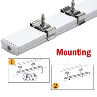 Starlandled 10-Pack 6.6Ft/ 2 Meter U Shape Led Aluminum Channel System With Milky Cover, End Caps And Mounting Clips, Aluminum Profile For Led Strip Light Installations, Very Easy Installation