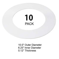 10 Pack Gloss White Goof Trim Ring For 10