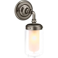 Kohler 72584-Vnt Artifacts Wall Sconce, Vintage Nickel