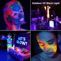 Led Black Light, Zhma 10W 12V Blackight 2 Pack, 12V Black Light Ip65 Waterproof For Glow In The Dark, Blacklight Party, Body Paint, Fluorescent Poster, Neon Glow