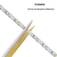 Yunbo 12V Led Strip Lights Natural White 4000-4500K Daylight 16.4Ft Smd 2835 600 Led 8Mm Wide Cuttable Flexible Led Tape Lights Ip20 No Waterproof Led Lighting For Bedroom Kitchen Cabinet