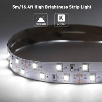 Velain 12V Led Strip Light Daylight White 164Ft Waterproof Flexible Rope Light 300Leds Smd5050 Tape Ribbon Light For Home Part