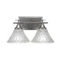 Uptowne 2 Light Bath Bar Shown In Aged Silver Finish With 7