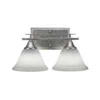 Uptowne 2 Light Bath Bar Shown In Aged Silver Finish With 7