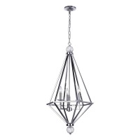 3 Light Chandelier With Chrome Finish