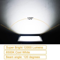 Zhma 2 Pack 150W Led Flood Lights Outdoor, 12000Lm Super Bright Work Light, Ip66 Waterproof, 6500K Daylight White, Outdoor Floodlights For Backyard,Playground,Basketball Court