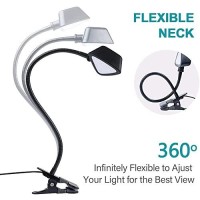 Vekkia Bed Light, Led Reading Light For Bed, Eye Caring Clip On Light, 3 Color & 9 Brightness Levels, Reading Lamp For Bed With Gooseneck, Perfect Bed Lamps For Headboard , Desk And Computers.