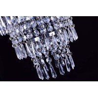 Flavorthings 3 Tiers Fuax Crystal Acrylic Beaded Chandelier, W10.5