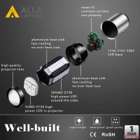 Alla Lighting Bay15D 7518 1157 Led Strobe Brake Lights Bulbs Xtreme Super Bright Red Flashing Stop Lamps Replacement 2057 3496 1154 1034