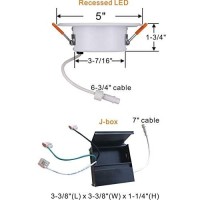 Cloudy Bay 4Inch Led Recessed Light With Junction Box, Ic Rated, Air Tight, Gimbal Retrofit Downlight Dimmable,9W Cri90 Warm White 3000K, Beam Angel 50Ͽ