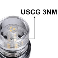 Young Marine 3 Nautical Mile Boat All Around Led Fixed Mount Navigation Light, 10-24 Vdc