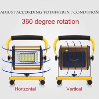 Otyty Rechargeable Led Work Light, 100W Portable Rechargeable Led Floodlights With Stand For Outdoor Garage Workshop Construction Site Camping Fishing Job Site Lighting (W808)