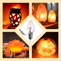 Salt Rock Lamp Bulb 15 Watt Replacement Bulbs For Himalayan Salt Lamps & Baskets, Chandeliers, Candle & Wax Warmers, Night Lights. E12 Socket, C7, Warm White - 8 Pack