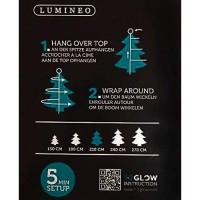 Lumineo 1392 Led Warm White Christmas 1-2 Glow Cluster Light Set, Green Wire